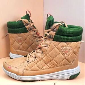 Ryka Aurora Boots Tan/Green High Top Sneaker Boots